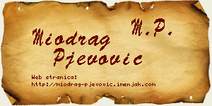 Miodrag Pjevović vizit kartica